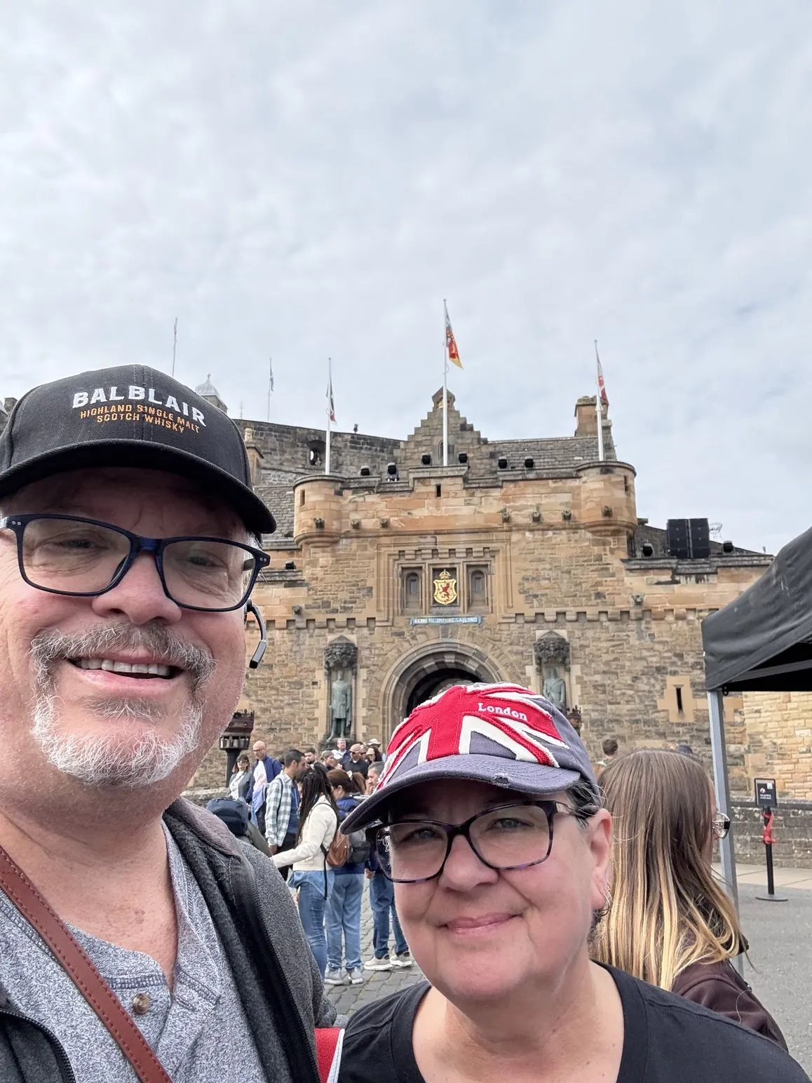David and family visiting Edinburgh Castle.