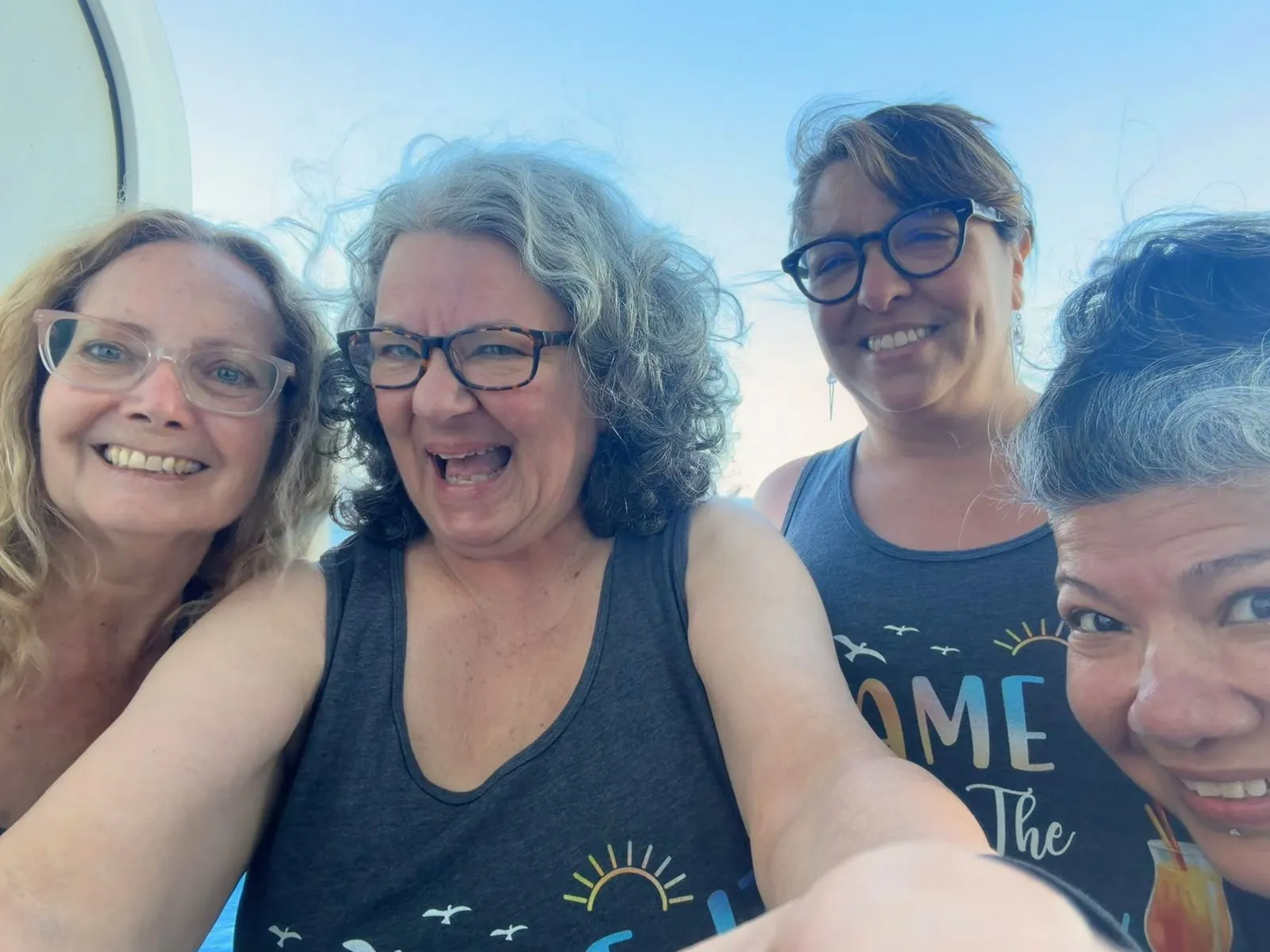 David with family, a happy group selfie.